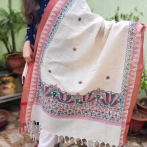 cotton hand painted dupatta