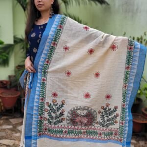 hand painted cotton dupatta