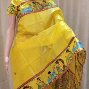 Kohbar Painting on Tussar Silk Saree: A Symbol of Love & Prosperity