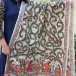 Radha Krishna Rass-Hand Painted Munga Tussar Dupatta