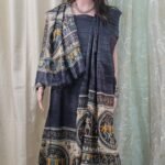 Madhubani Digital printed tussar gheecha silk suit dupatta set