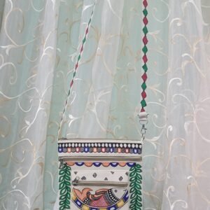 Hand painted cotton sling bag
