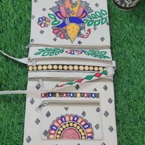 Hand painted cotton sling bag