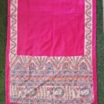 Hand painted Munga Tussar silk dupatta with Madhubani motifs