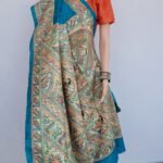 Hand painted tussar gheecha silk saree