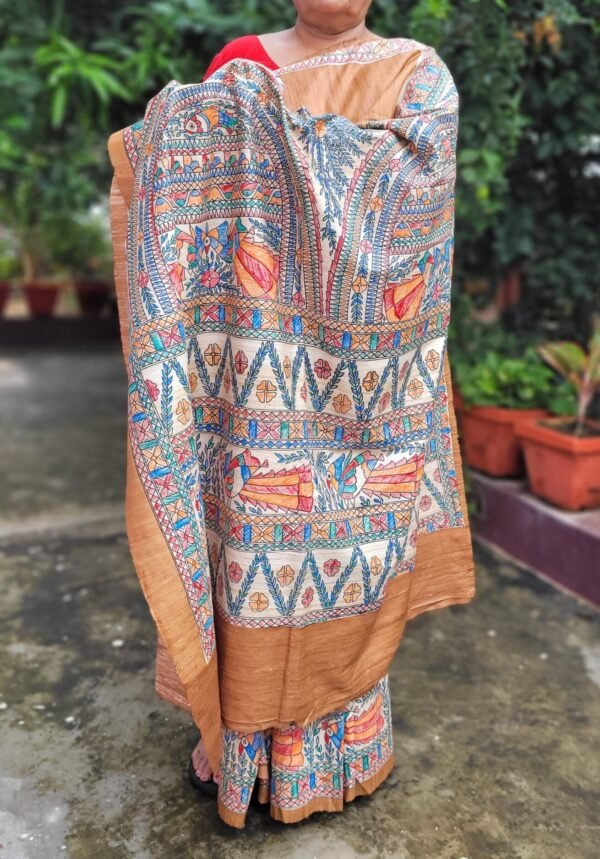 "Dancing Feathers: Peacock Motifs in Madhubani Art"