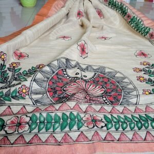 hand painted cotton dupatta