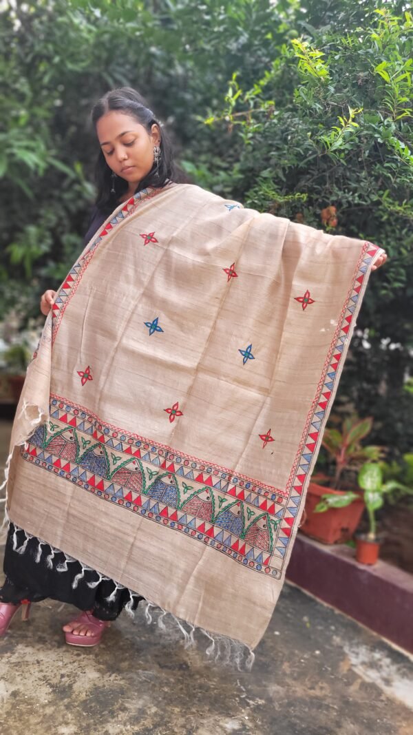 pure desi tussar silk dupatta