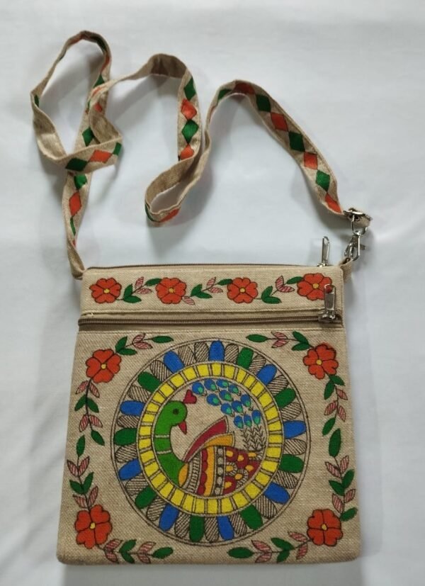 hand painted sling bag