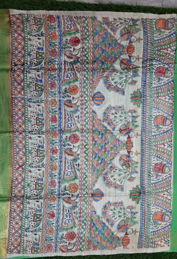HAND-PAINTED HEAVEN (COTTON SILK SAREE) - Image 4