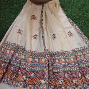 MADHUBANI VASTRA:- Hand Painted Madhubani Motif Gents Dopta